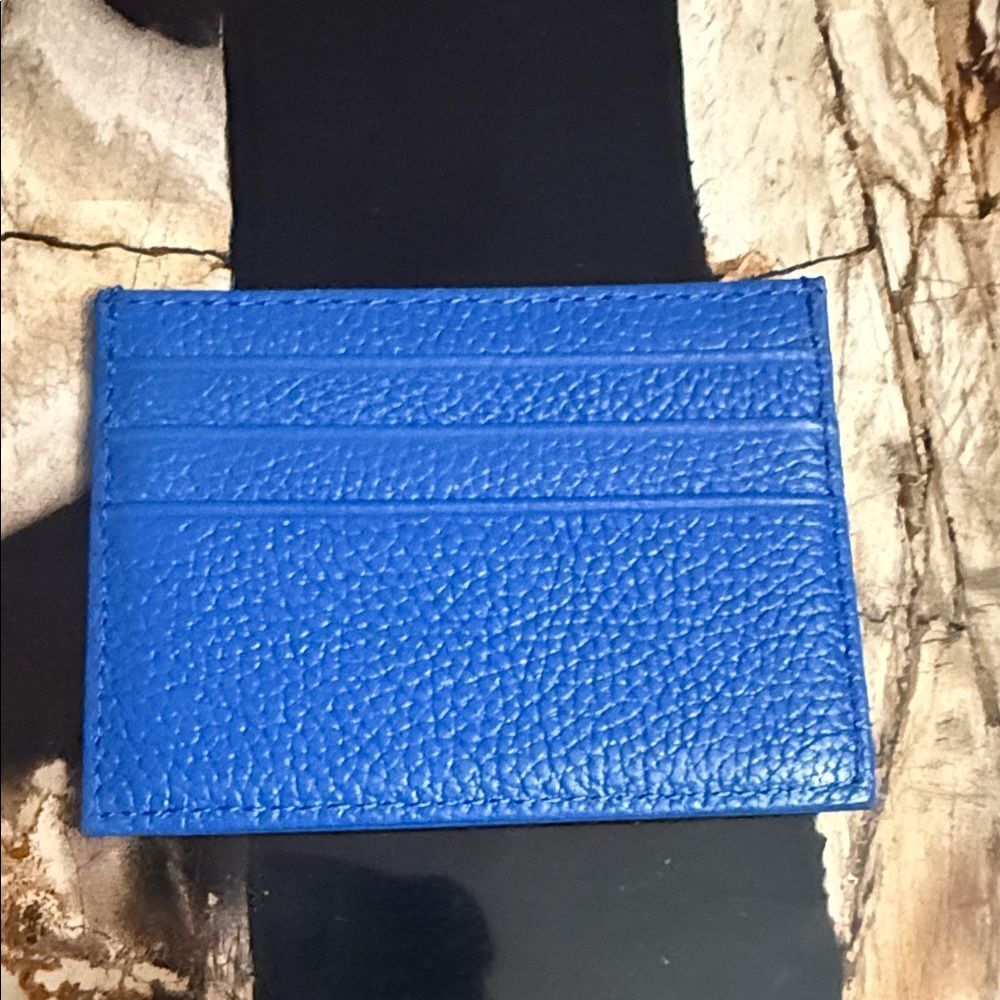 Blue Leather Card Holder - Slim Card Holder